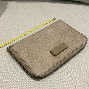 Marc Jacobs ostrich clutch wallet